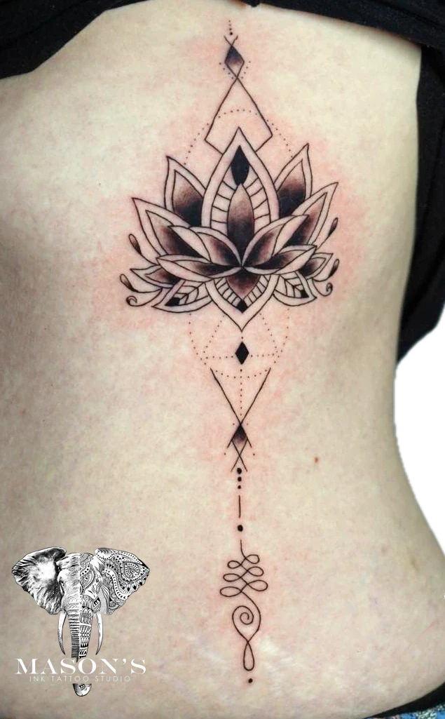 Ornamental Beauty Lotus tattoo by Mason's Ink Tattoo Studio, Bali