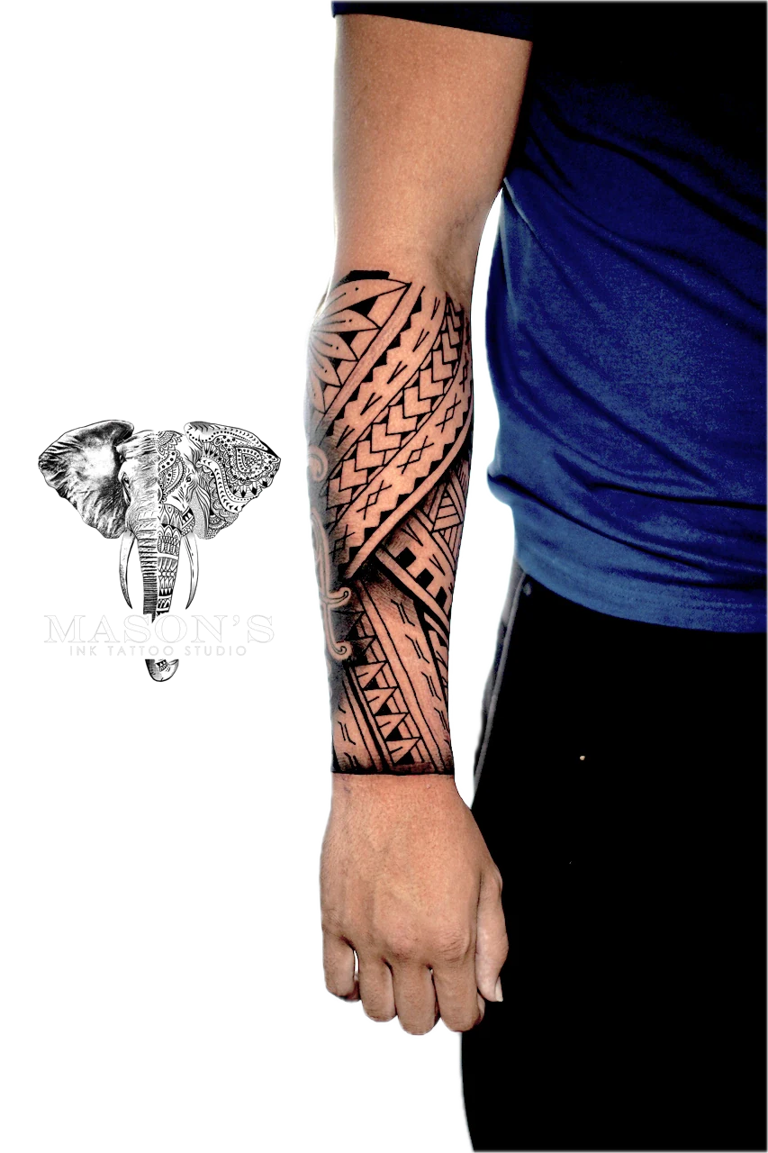 Polynesian Tribal Tattoo Design by Mason's Ink Tattoo Studio, Bali