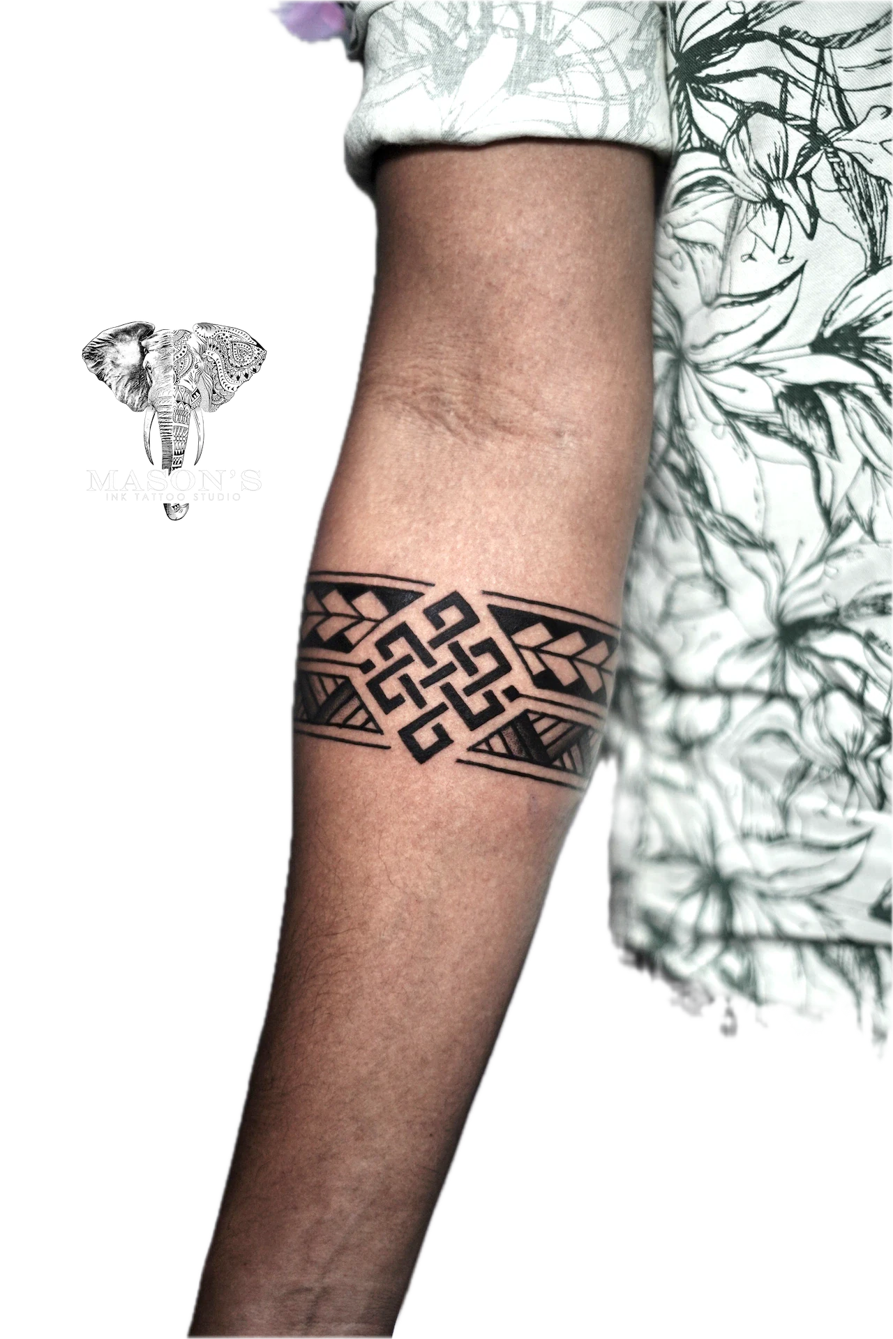 Polynesian on hand tattoo by Mason's Ink Tattoo Studio, Bali