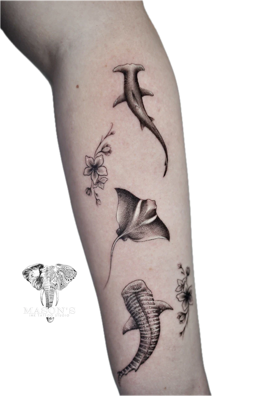 Realism Sea Animal Tattoo Design by Mason's Ink Tattoo Studio, Bali