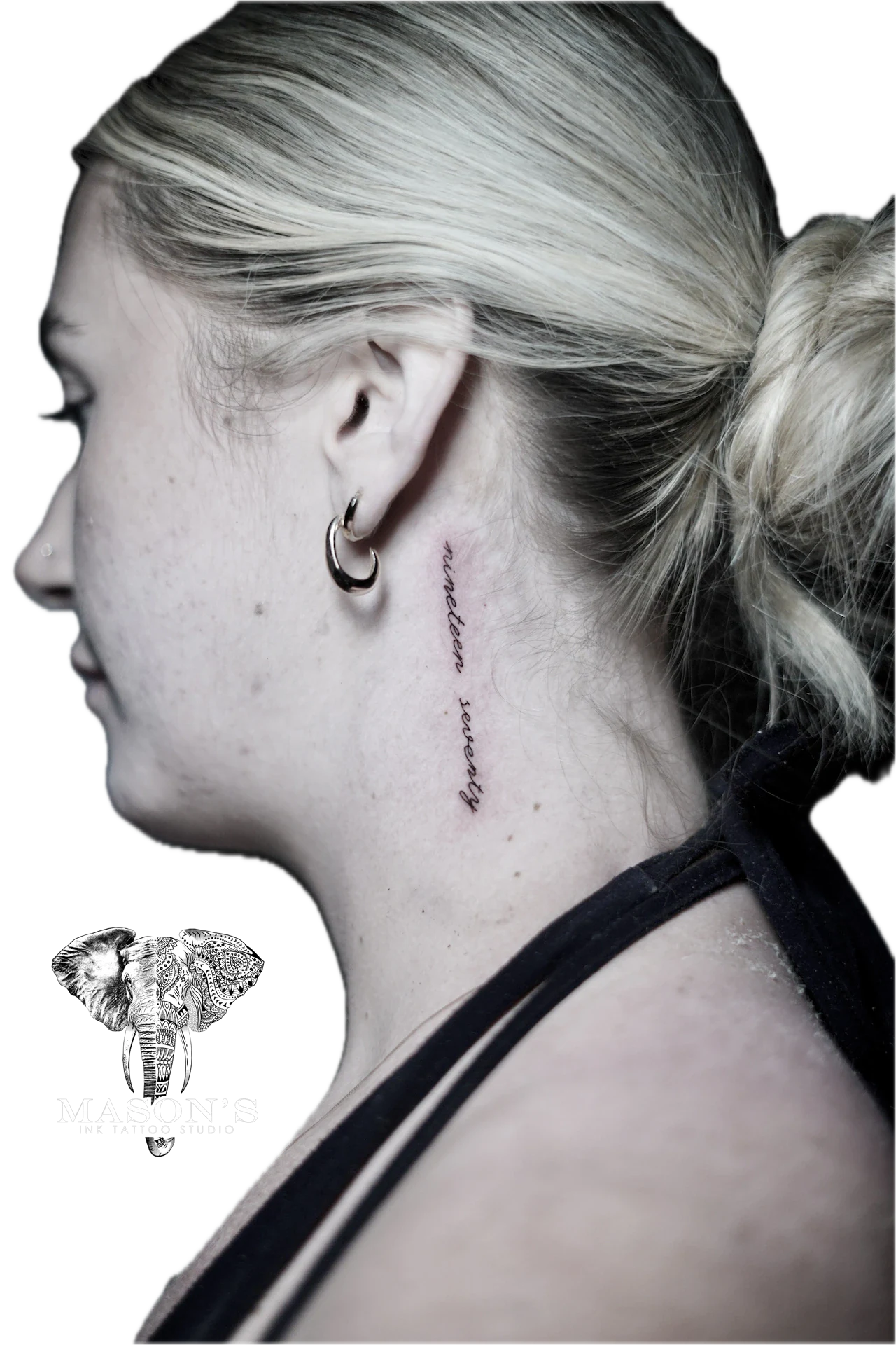 Script nineteen seventy Tattoo by Mason's Ink Tattoo Studio, Bali