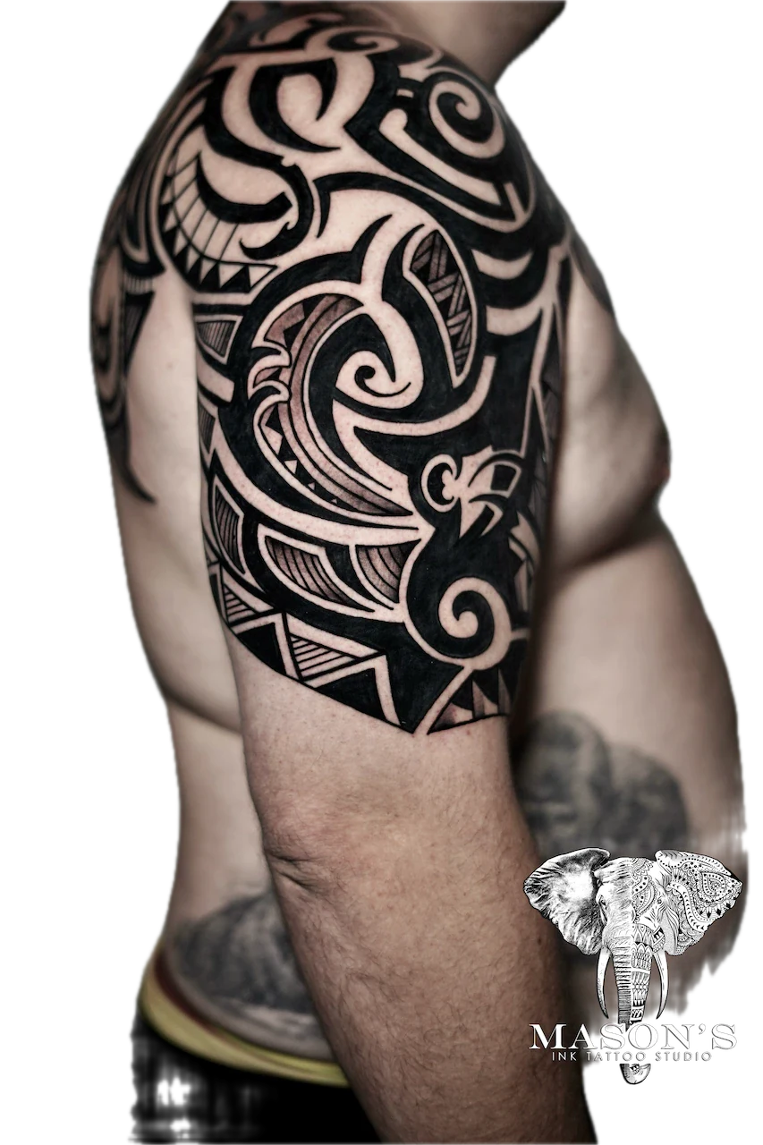 Traditional Tribal Tattoo Design - Traditional tattoo by Mason's Ink Tattoo Studio, Bali